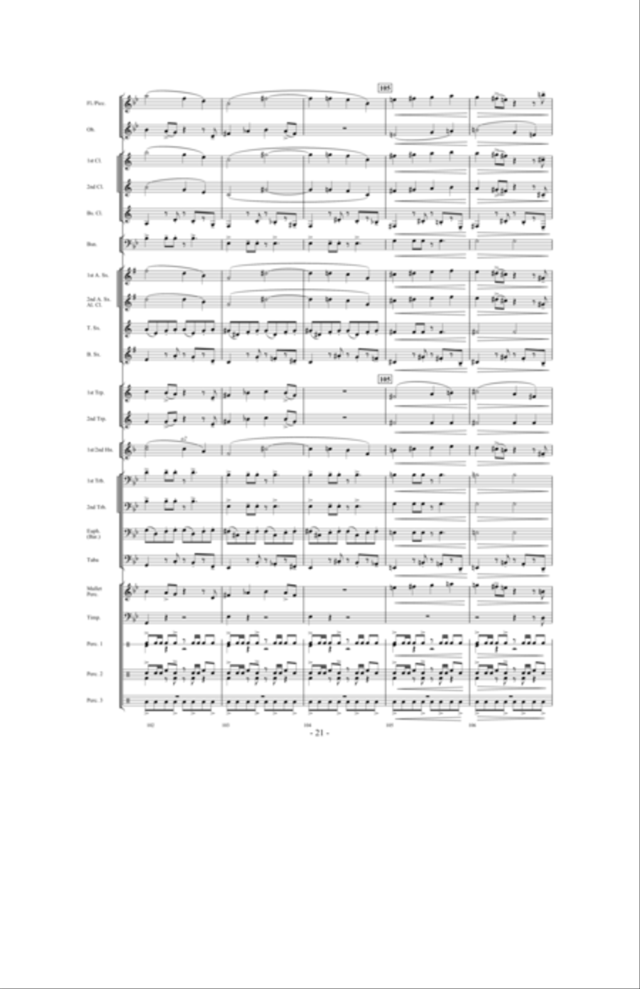 Night Ride Through Metropolis Concert Band scores gallery preview page 20