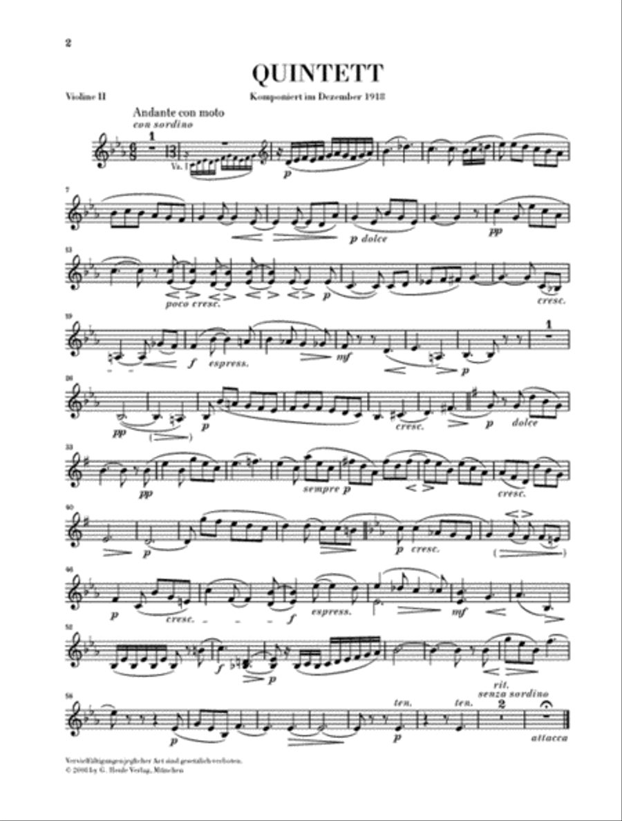 String Quintet in E-flat Major String Quintet scores gallery preview page 3
