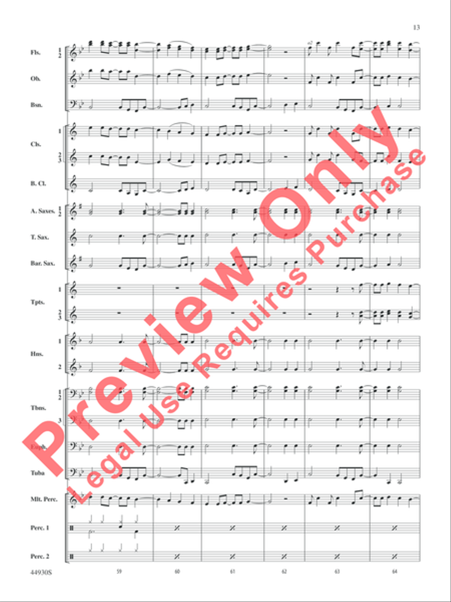 Christmas Vacation Christmas Vacation Concert Band scores gallery preview page 13