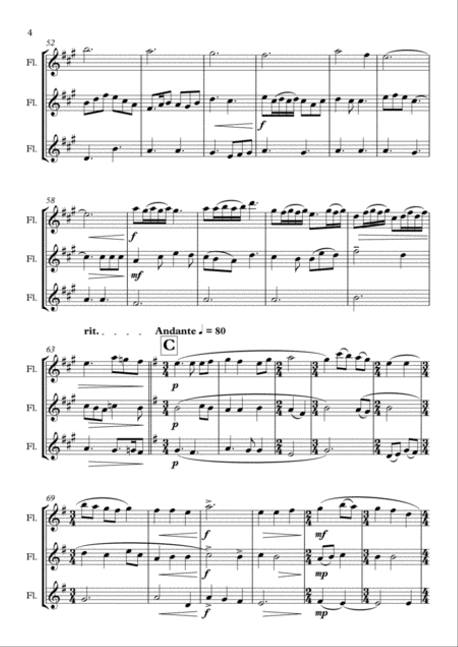 Olympus Suite - movement 1 Brass Ensemble scores gallery preview page 4