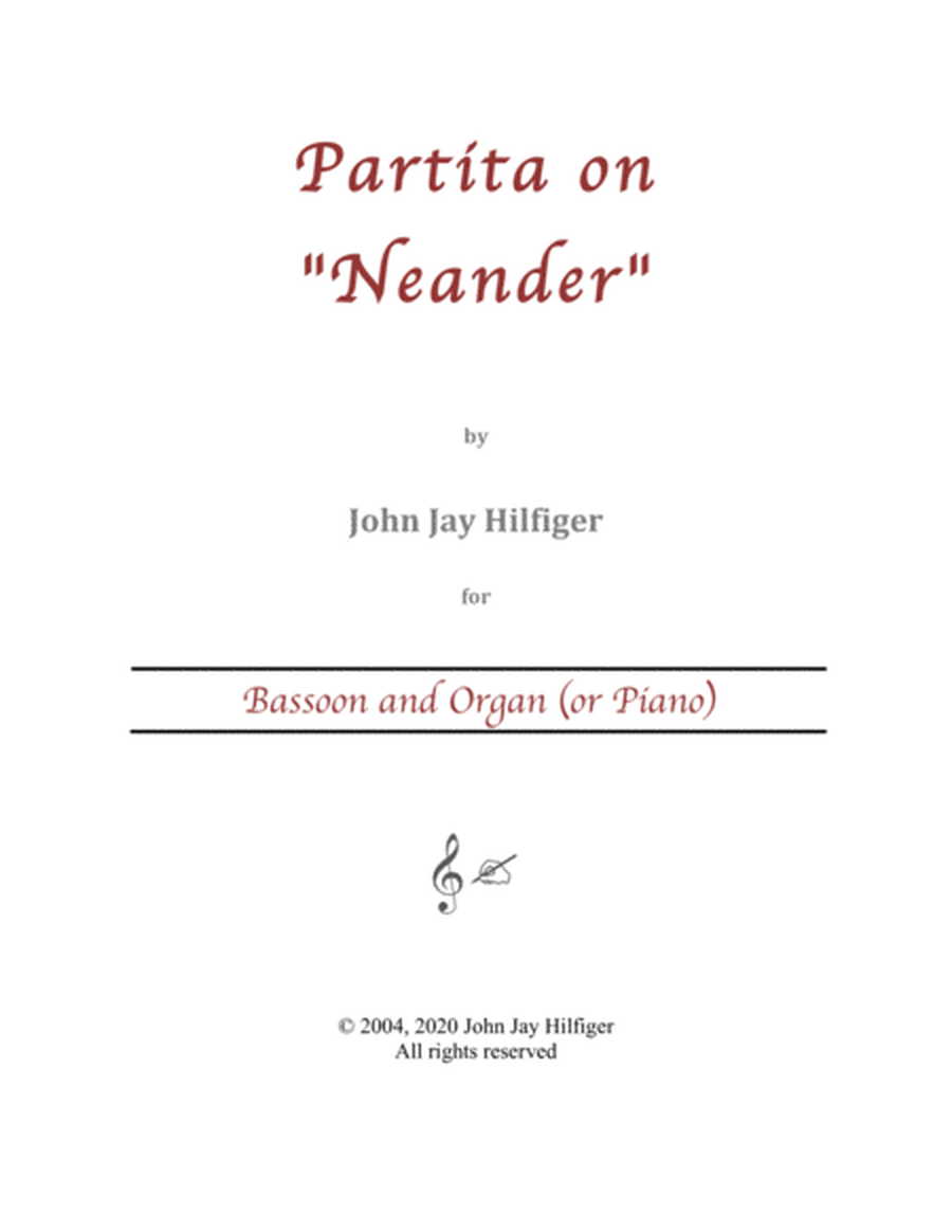 Partita on "Neander" for Bassoon and Organ image number null