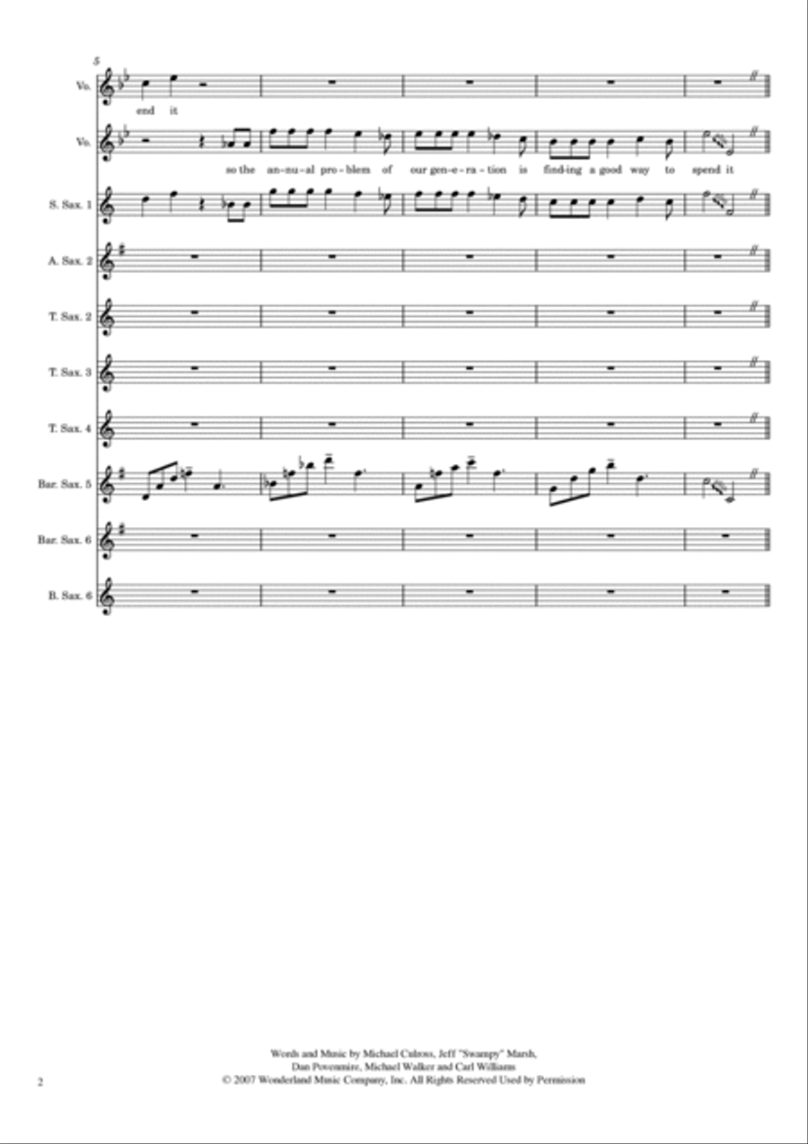Phineas And Ferb Theme Woodwind Ensemble scores gallery preview page 2