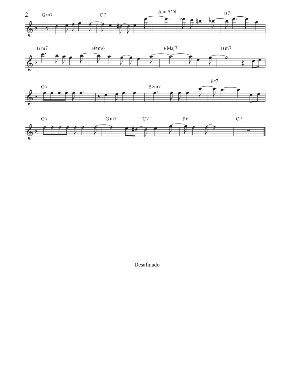 Desafinado Desafinado Piano, Vocal scores gallery preview page 2