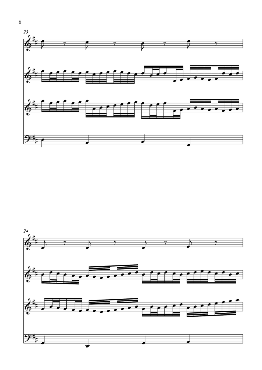 Pachelbel: Canon and Gigue for String Quartet - Score and Parts String Quartet scores gallery preview page 6