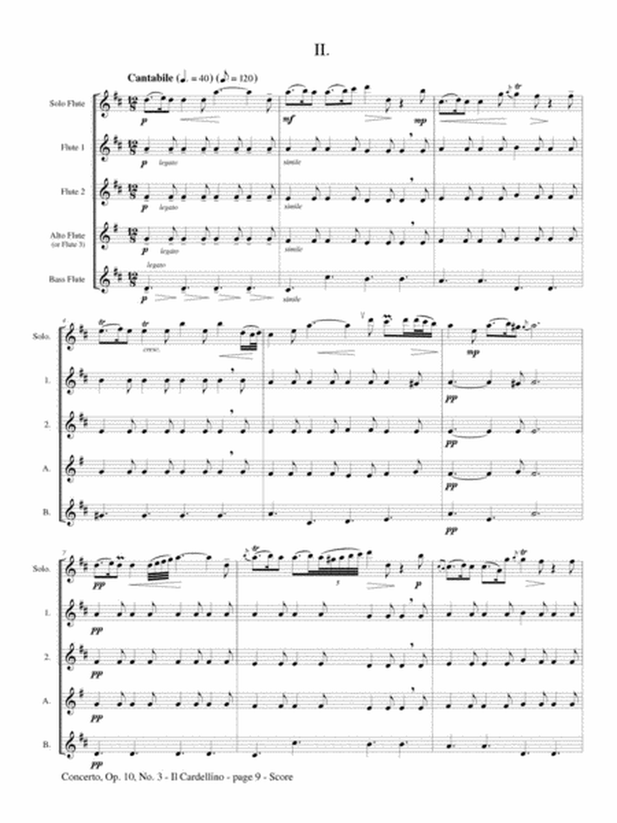 Il Cardellino (Concerto Op. 10, No. 3) for Flute Choir