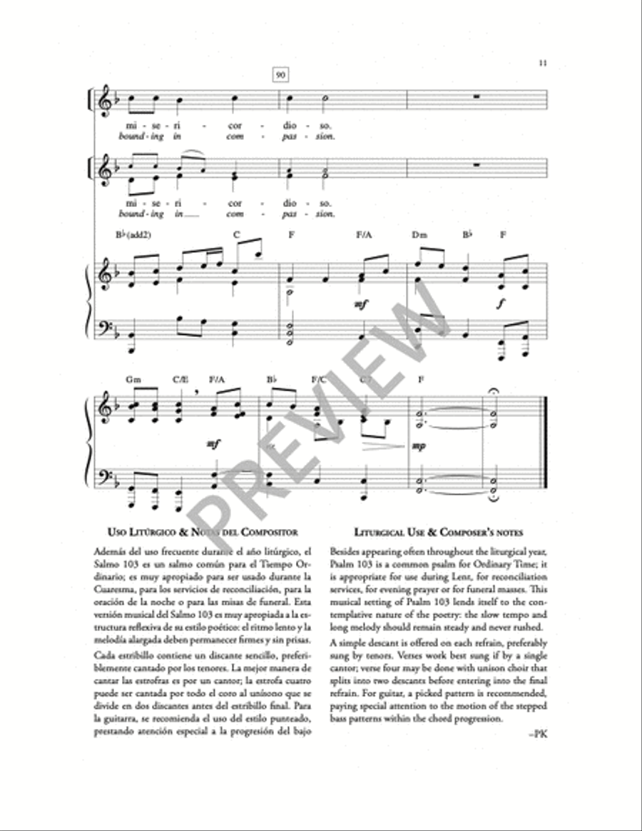 El Señor Es Compasivo (Salmo 103) 2-Part scores gallery preview page 2
