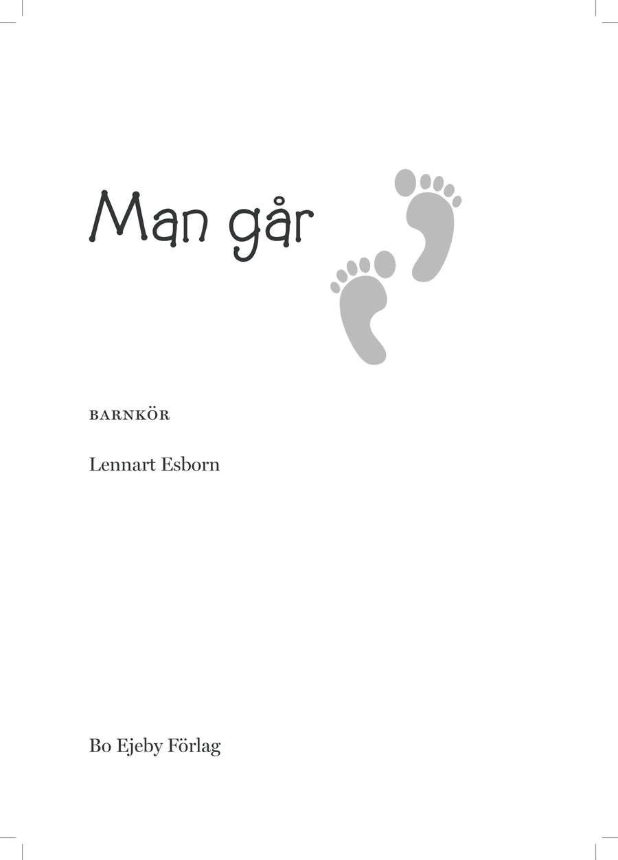 Man går Man går Choir scores gallery preview page 1