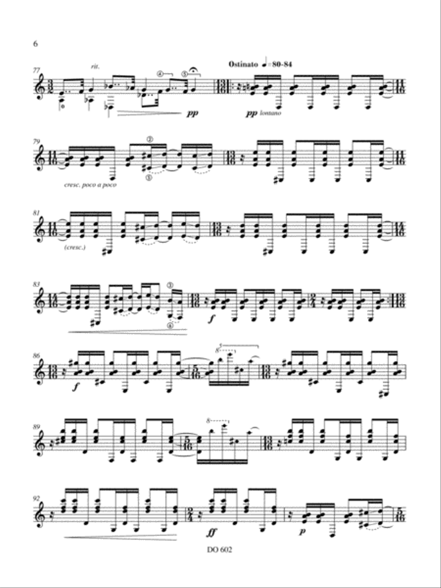 Winter Variations Classical Guitar scores gallery preview page 6