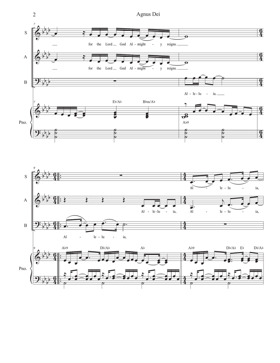 Agnus Dei Agnus Dei 3-Part scores gallery preview page 2