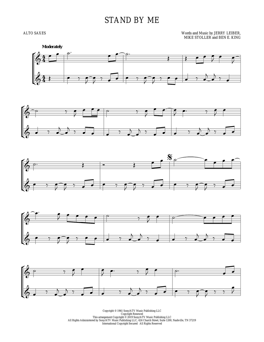 Stand By Me Stand By Me Woodwind Duet scores gallery preview page 1
