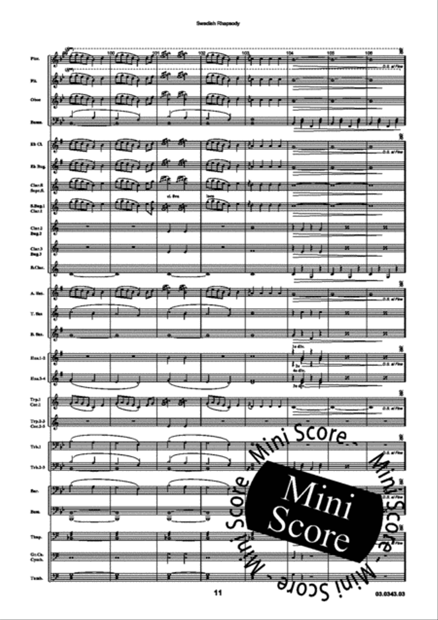 Swedish Rhapsody Concert Band scores gallery preview page 17