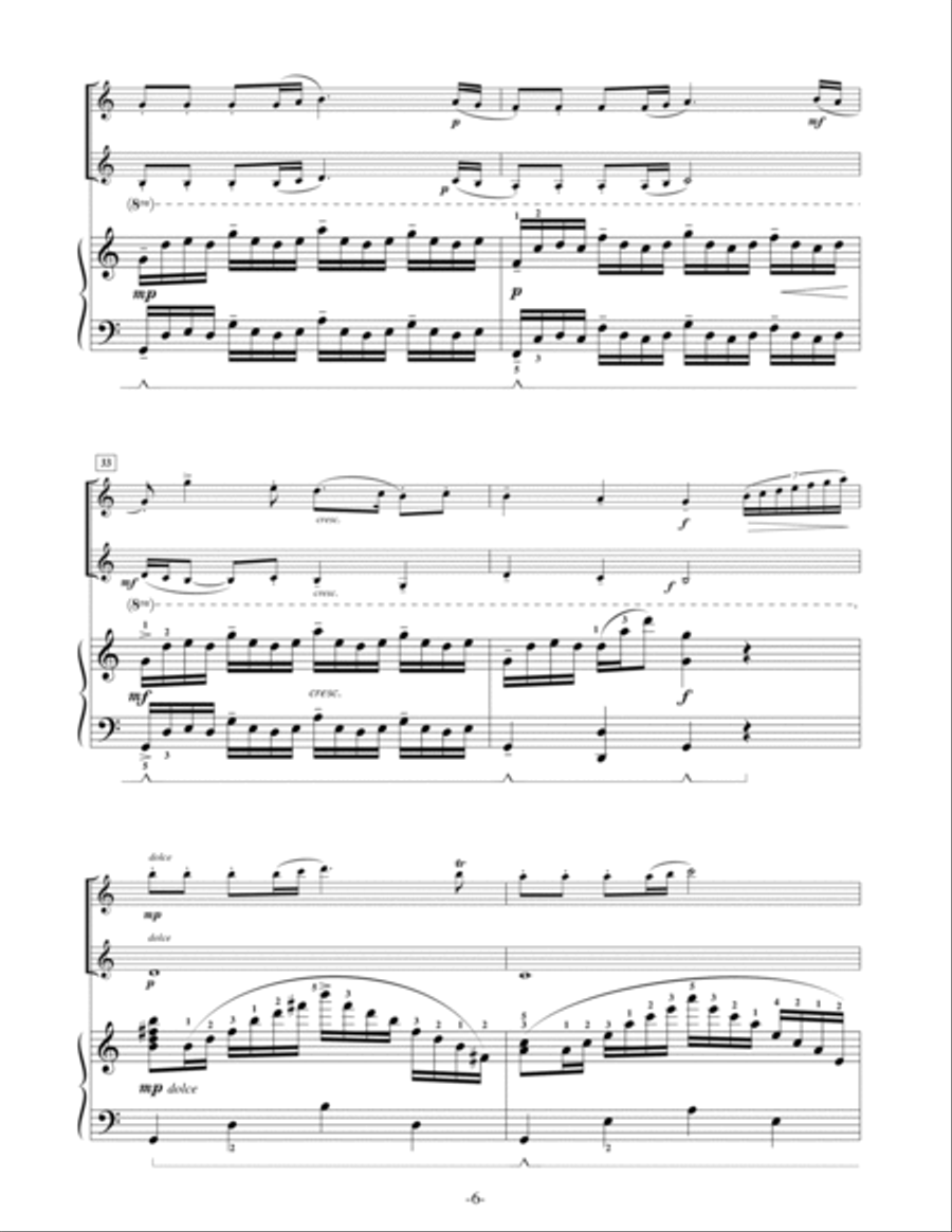 Joy to the World (for Flute, Cello, Piano) Flute scores gallery preview page 6