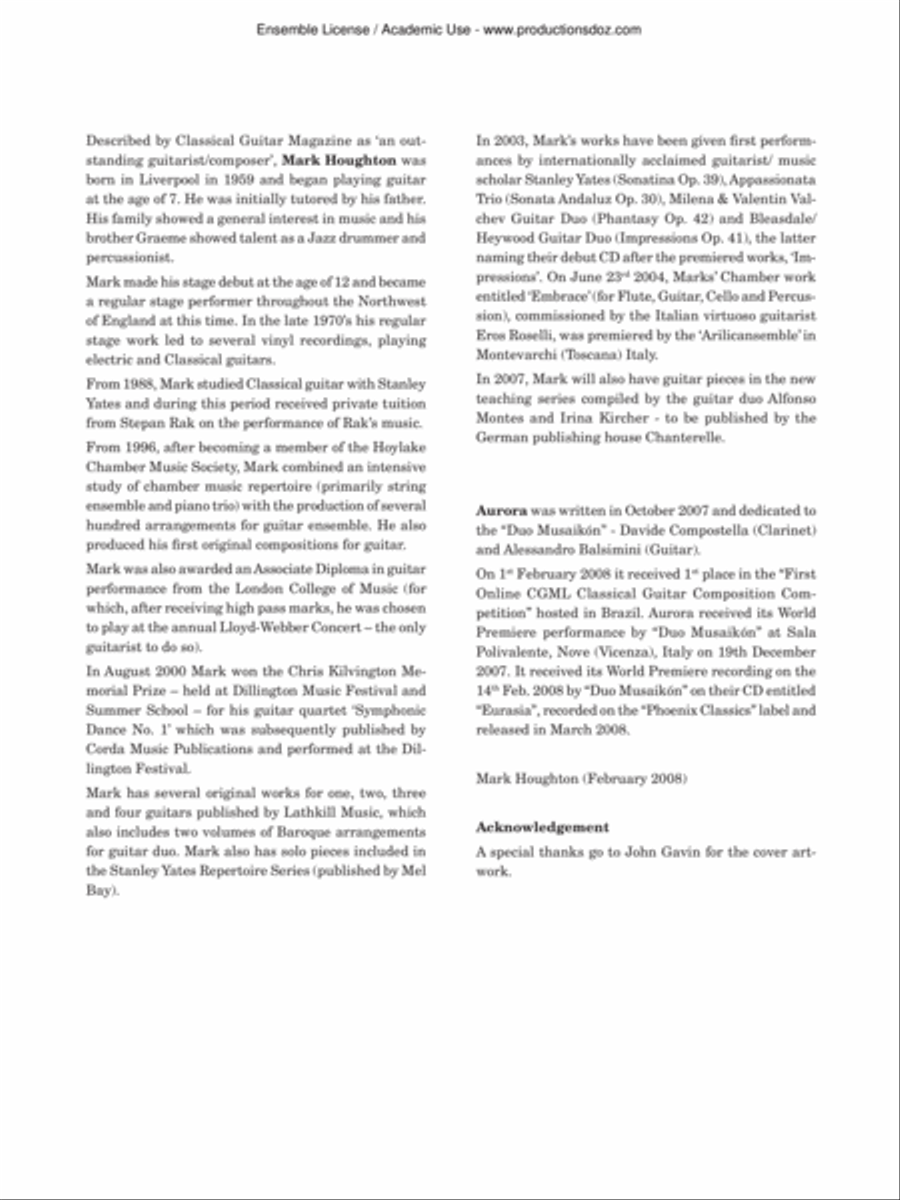Aurora Clarinet scores gallery preview page 2