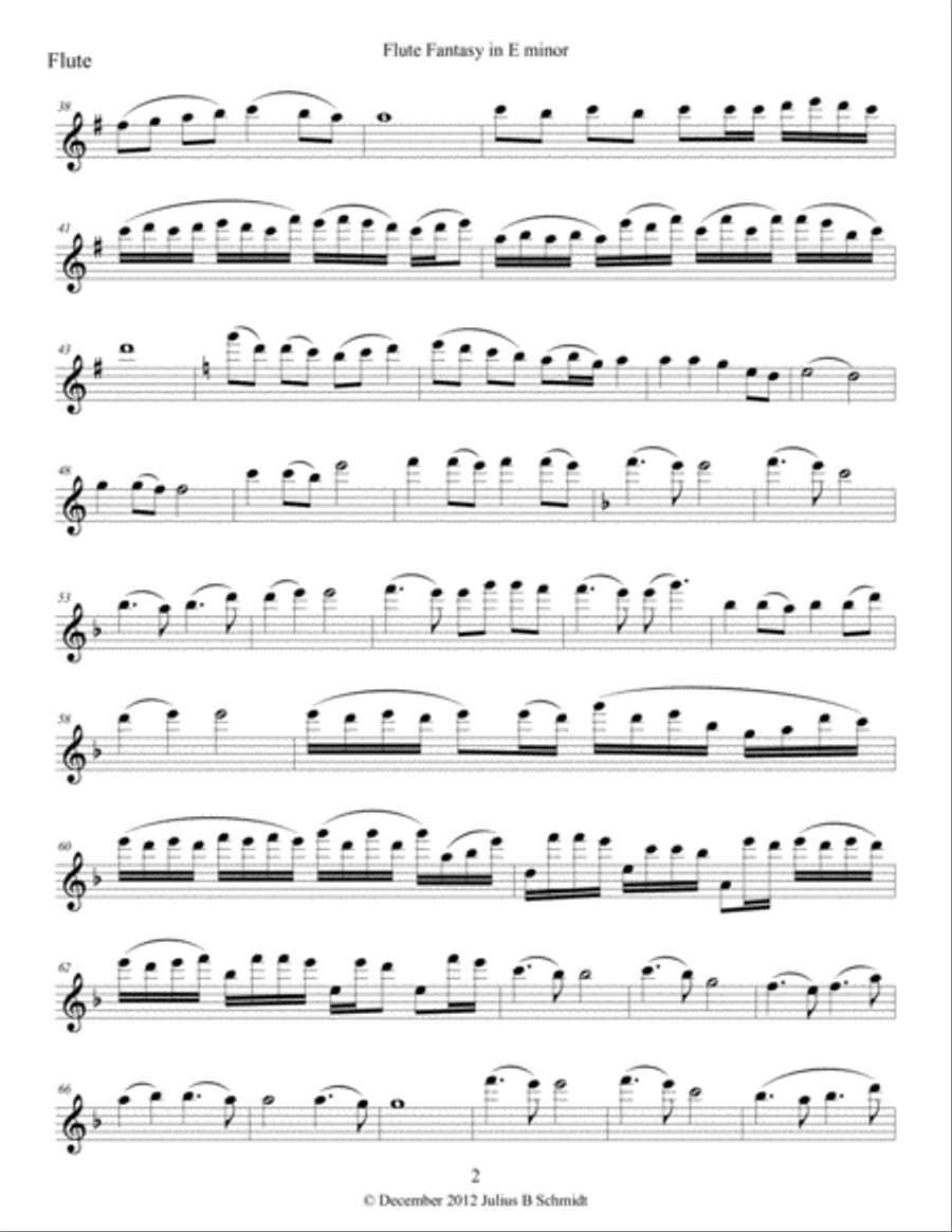 Flute Fantasy No. 2 in E minor Woodwind Duet scores gallery preview page 3