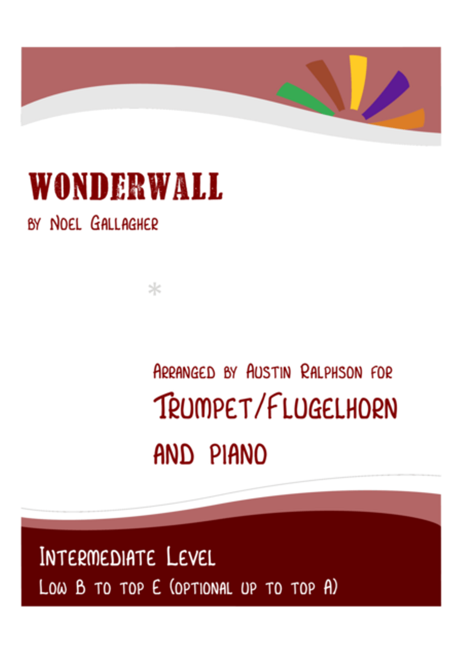 Wonderwall Trumpet Solo scores gallery preview page 1