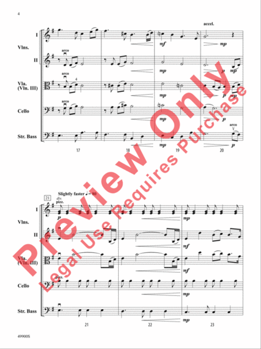 To the Moon and Back String Orchestra scores gallery preview page 5