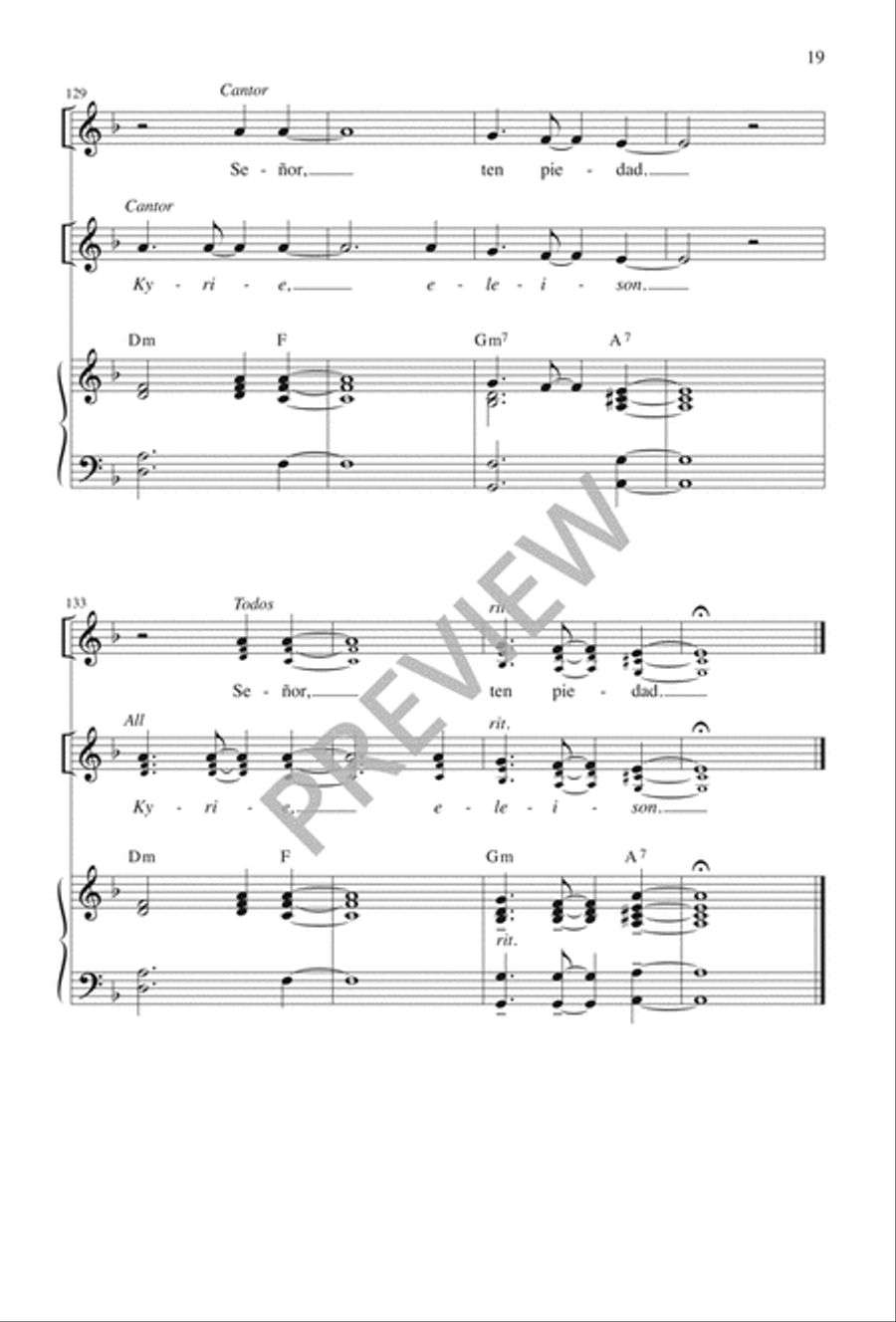 Letanía del Santo Nombre de Jesús 3-Part scores gallery preview page 19