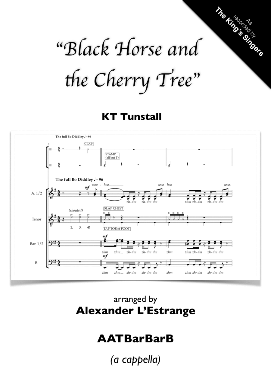 Black Horse And The Cherry Tree Divisi scores gallery preview page 1