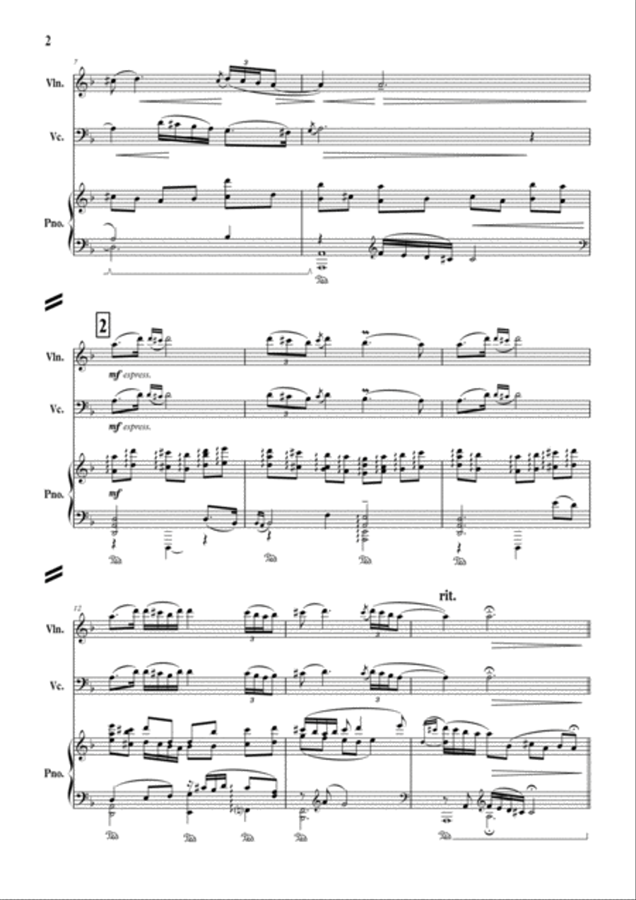 Wedding Songs Suit from Akn Piano Trio scores gallery preview page 2