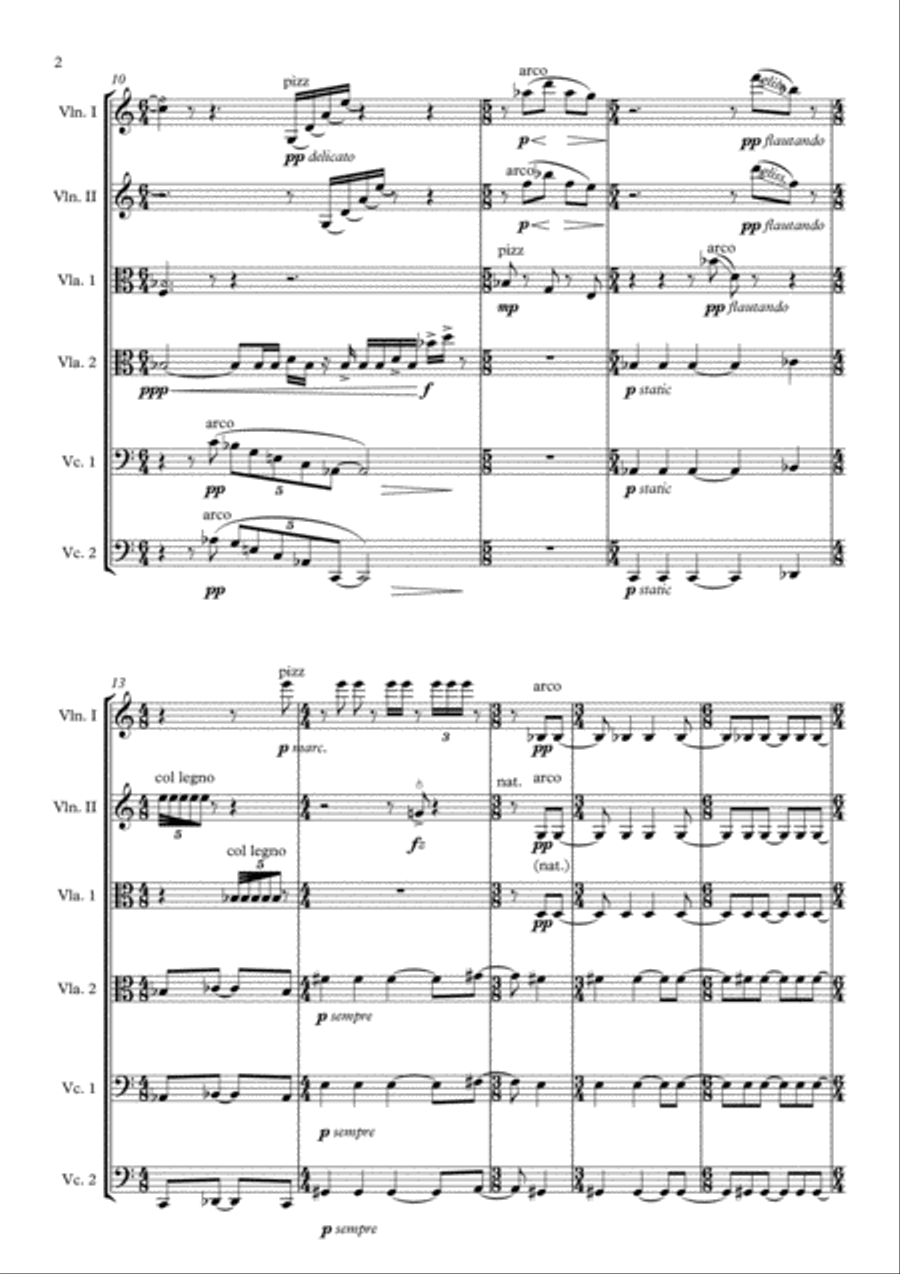 Hexad for String Sextet String Orchestra scores gallery preview page 2