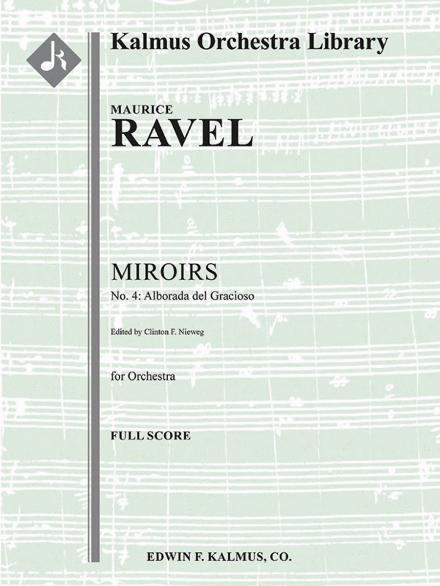 Miroirs, No. 4: Alborada del Gracioso [composer's transcription] Chamber Orchestra scores gallery preview page 1