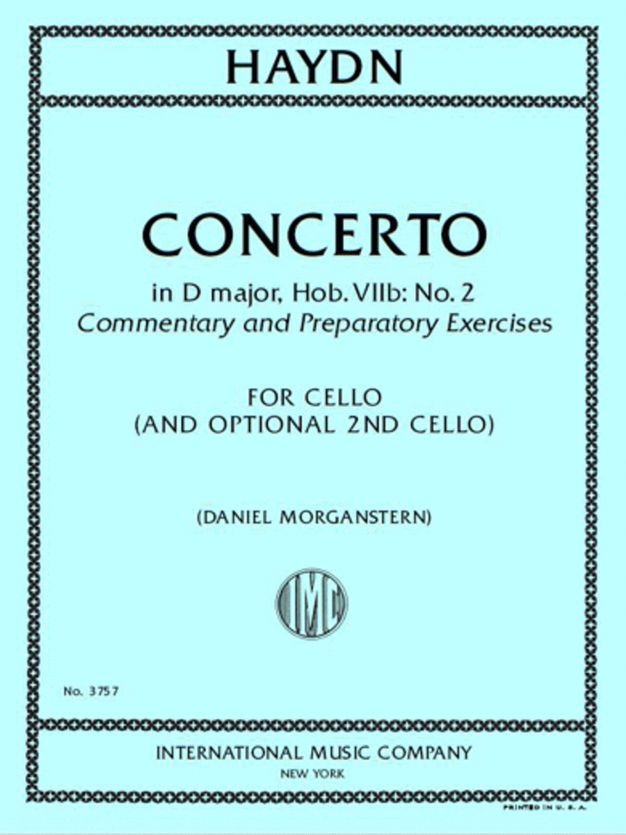 Concerto In D Major, Hob. Viib: No. 2, Commentary And Preparatory Exercises Cello scores gallery preview page 1