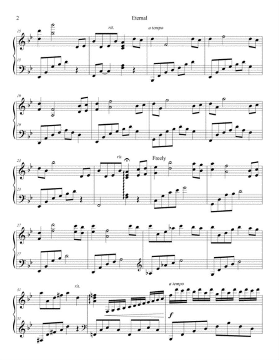 Eternal - Piano Solo Piano Solo scores gallery preview page 3