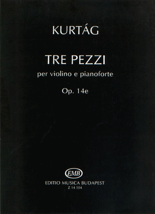 Book cover for Tre pezzi op. 14e per violino e pianoforte