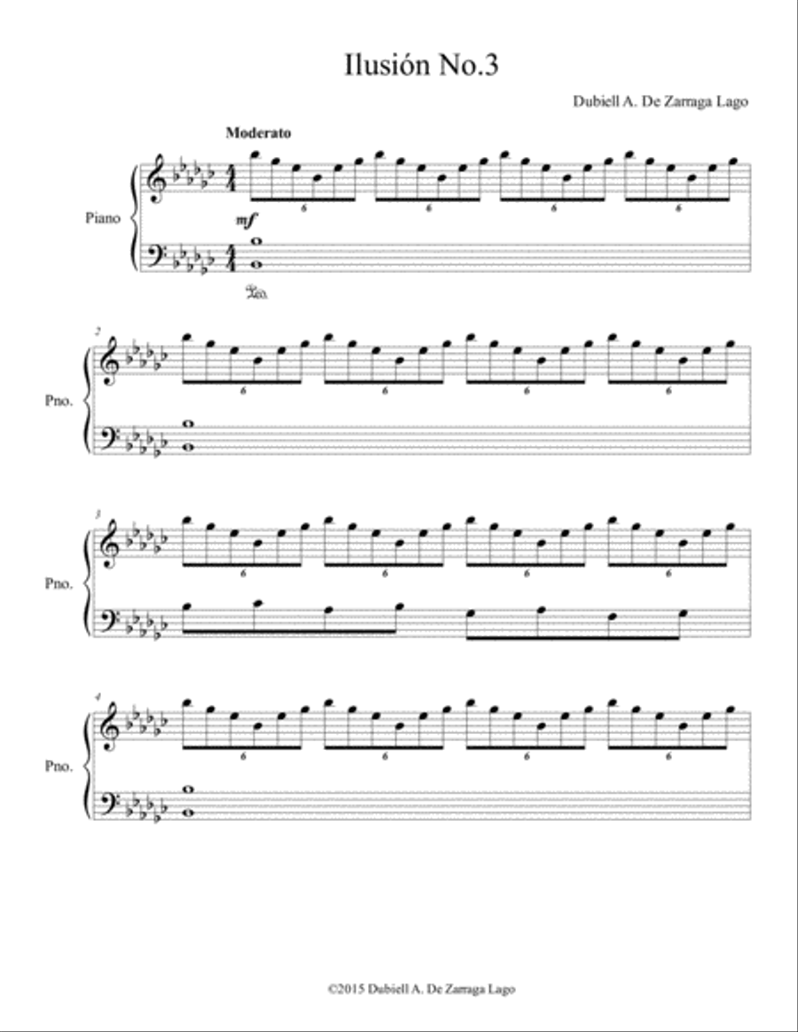 piano ilusion no.3 Piano Solo scores gallery preview page 1
