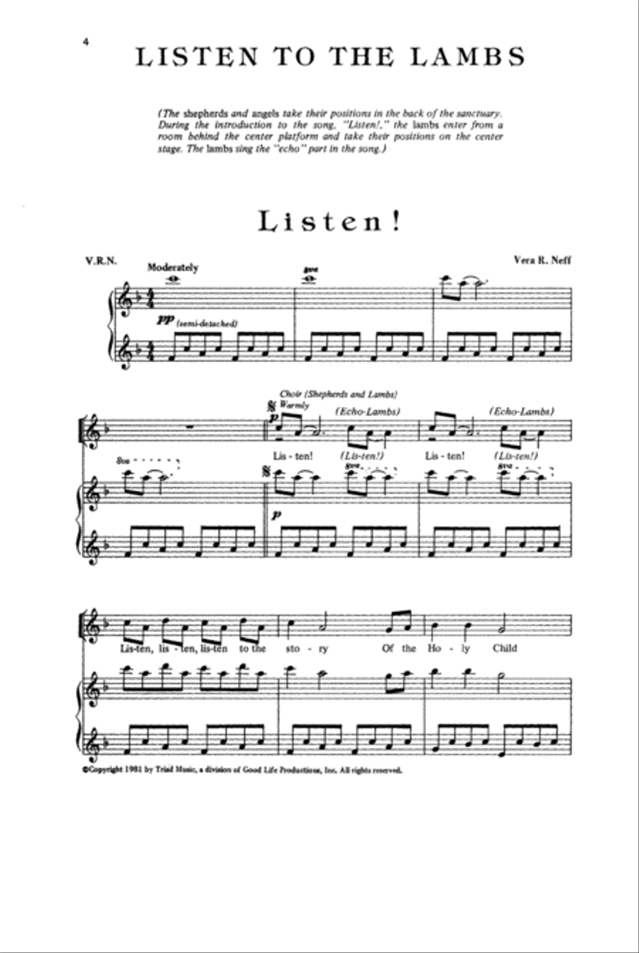 Listen to the Lambs Unison Choir scores gallery preview page 5