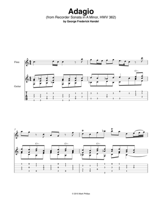 “Adagio” from Recorder Sonata in A Minor, HWV 362