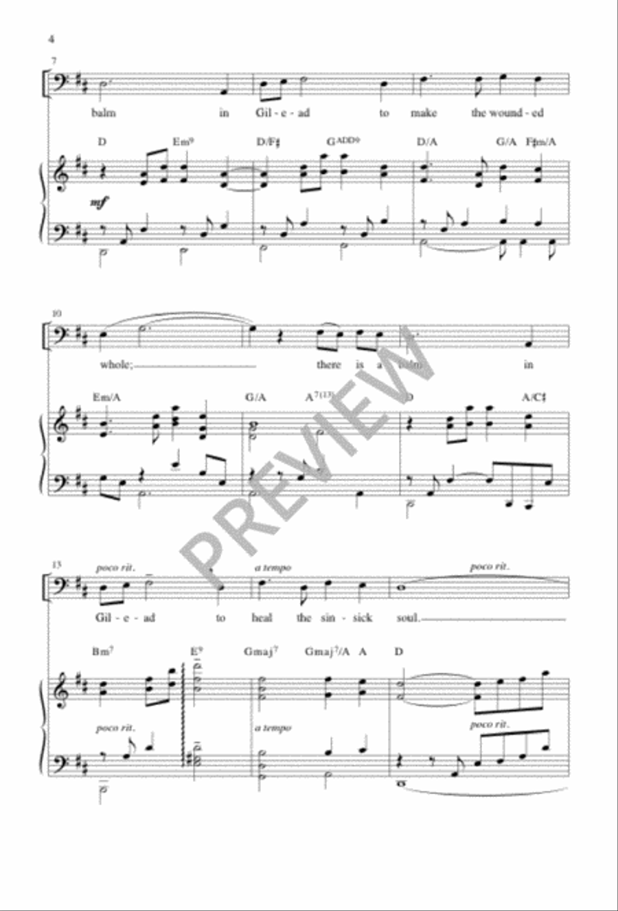 There Is a Balm in Gilead 3-Part scores gallery preview page 3