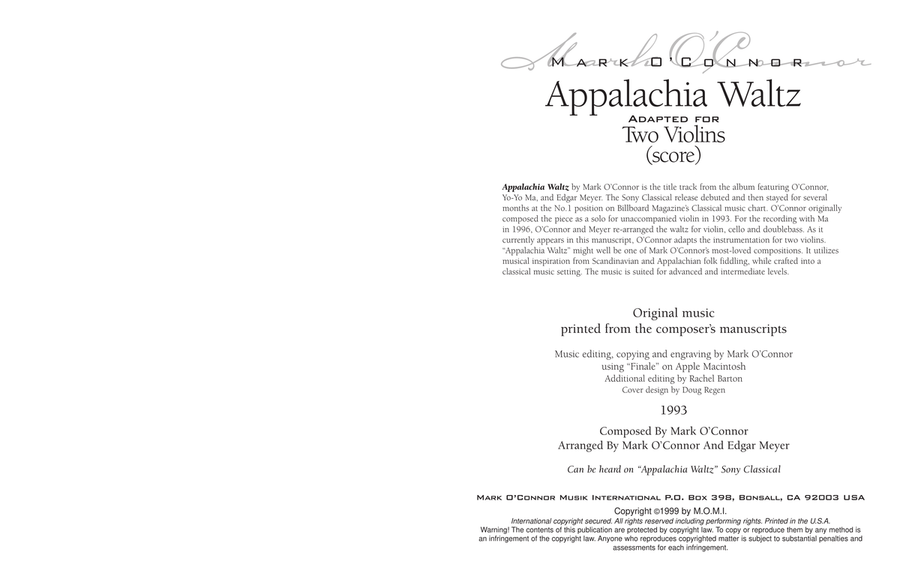 Appalachia Waltz (score - two violins) Violin scores gallery preview page 3