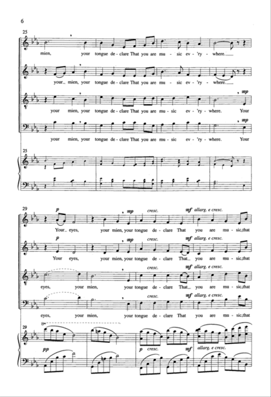 If Music Be The Food Of Love 4-Part scores gallery preview page 5