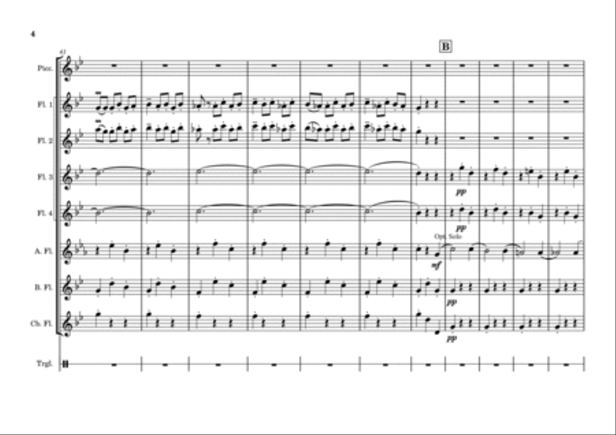 Danse Macabre for Flute Choir Flute Choir scores gallery preview page 4