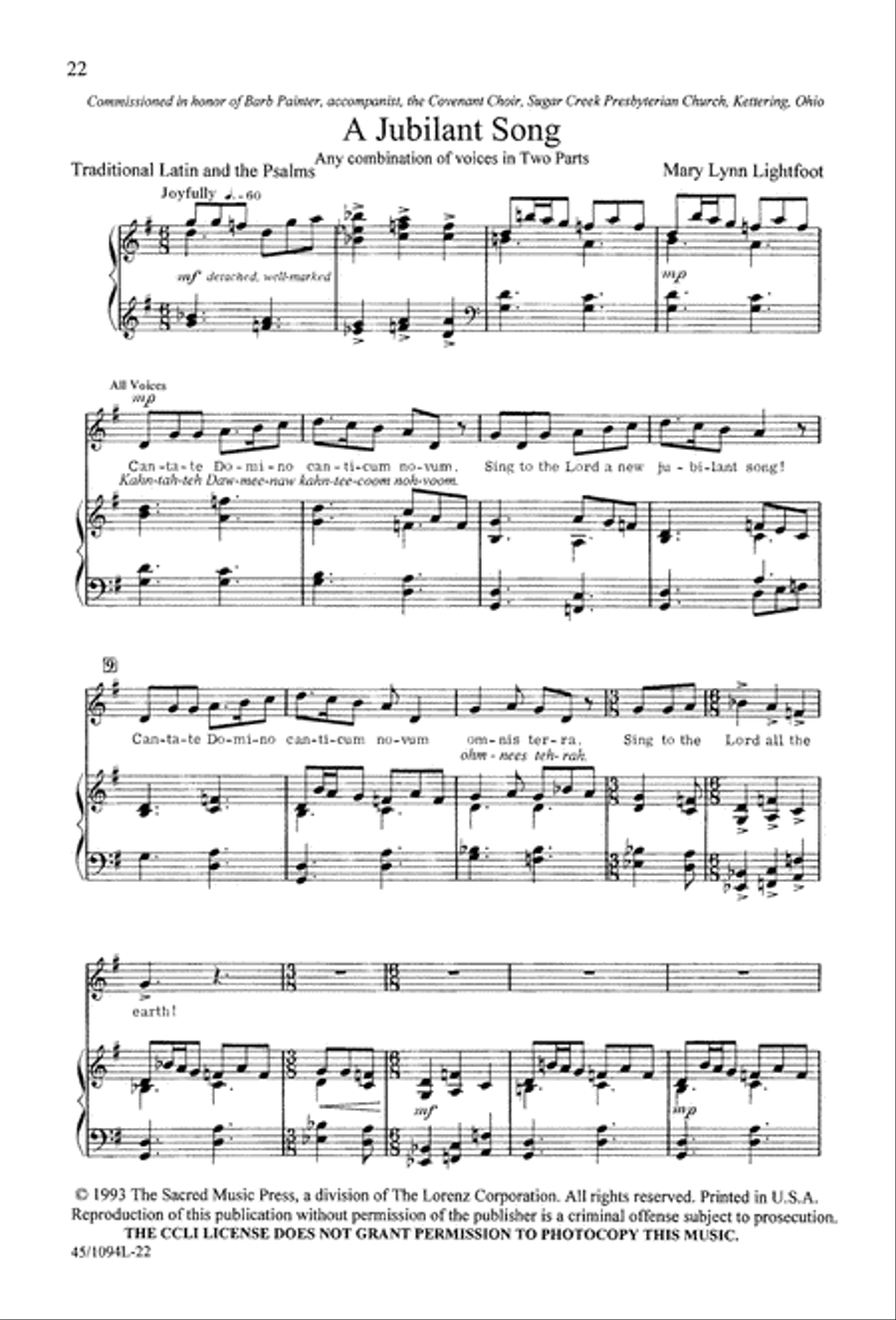 10 Anthems for about 10 Singers Unison Choir scores gallery preview page 23