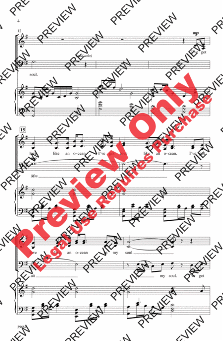 Peace Like a River 3-Part scores gallery preview page 4