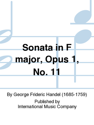 Sonata In F Major, Opus 1, No. 11