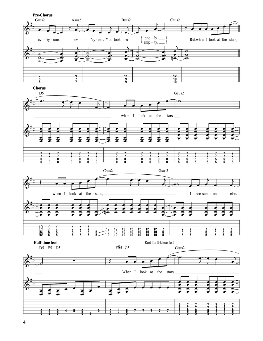 Stars Stars Acoustic Guitar scores gallery preview page 4