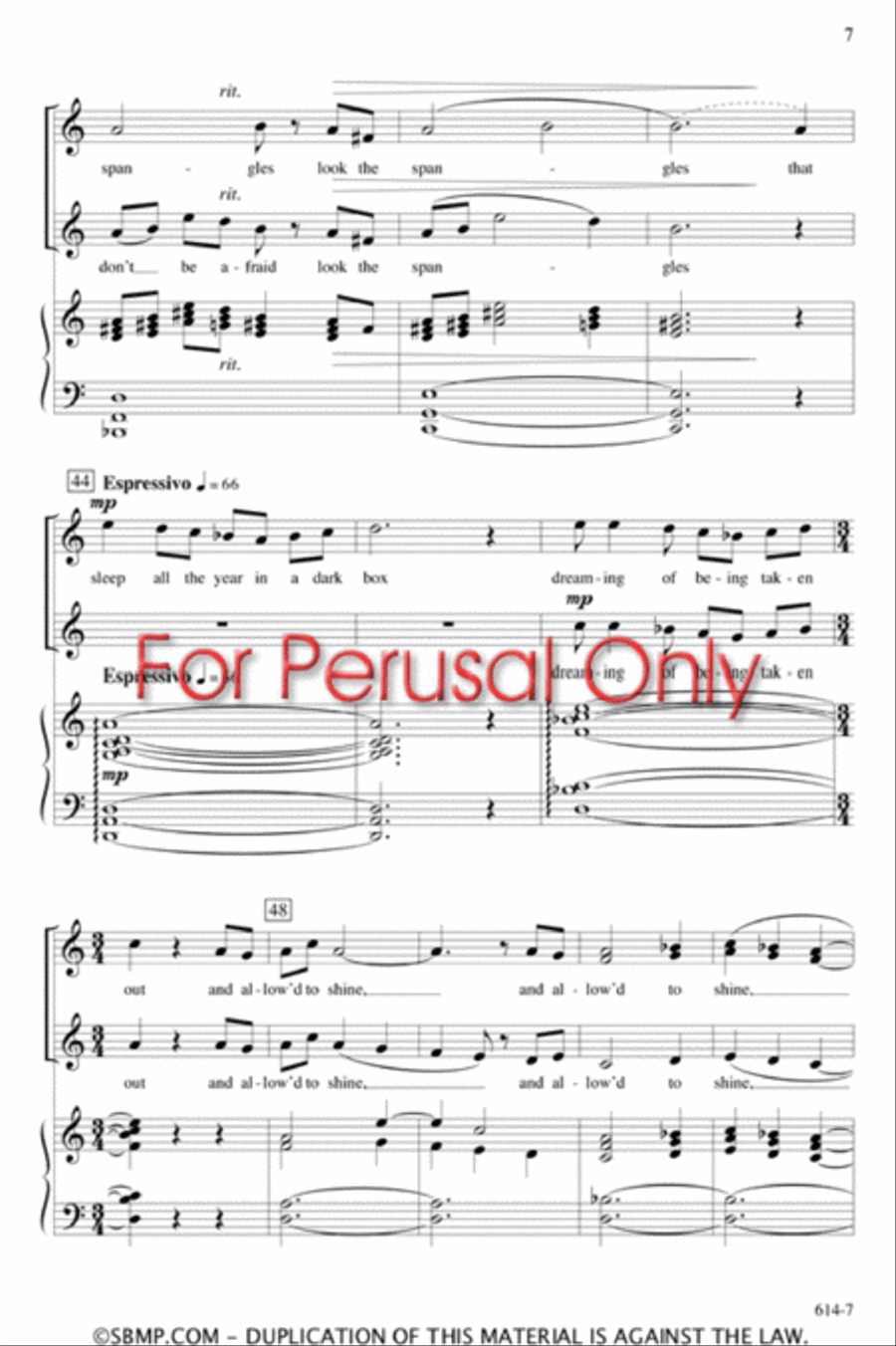 little tree - SA Octavo SA scores gallery preview page 6