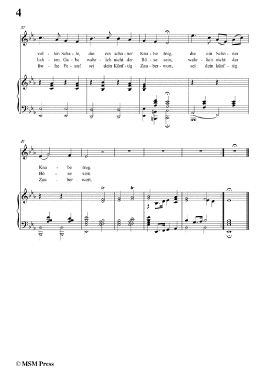 Schubert-Der Schatzgräber,in e flat minor,for voice and piano Voice Solo scores gallery preview page 6