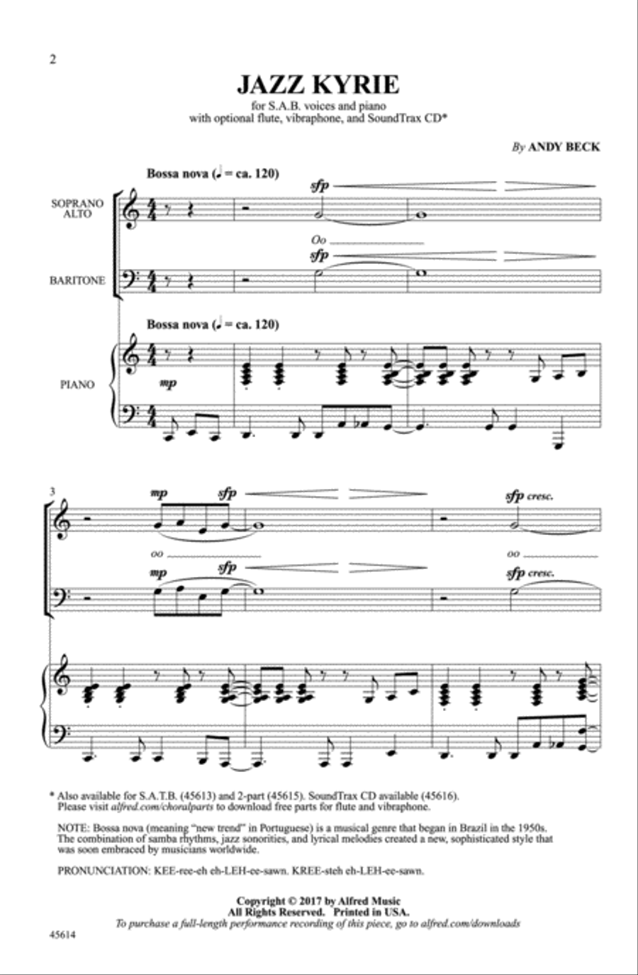 Jazz Kyrie Jazz Kyrie Choir scores gallery preview page 1