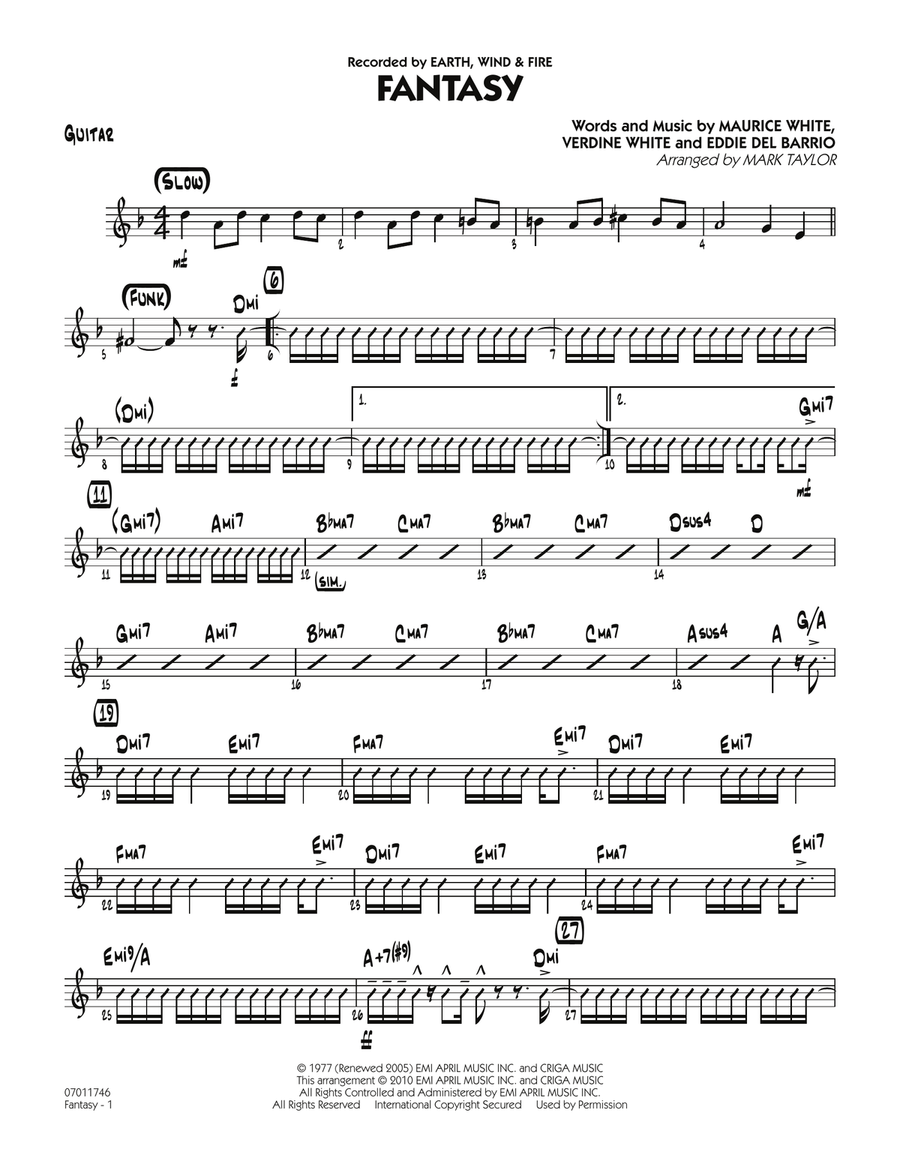 Fantasy - Guitar Fantasy - Guitar Jazz Ensemble scores gallery preview page 1