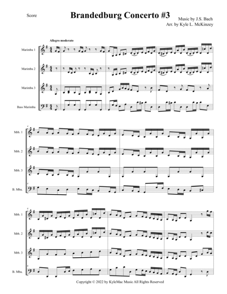 Brandenburg Concerto No. 3 BWV 1048 image number null