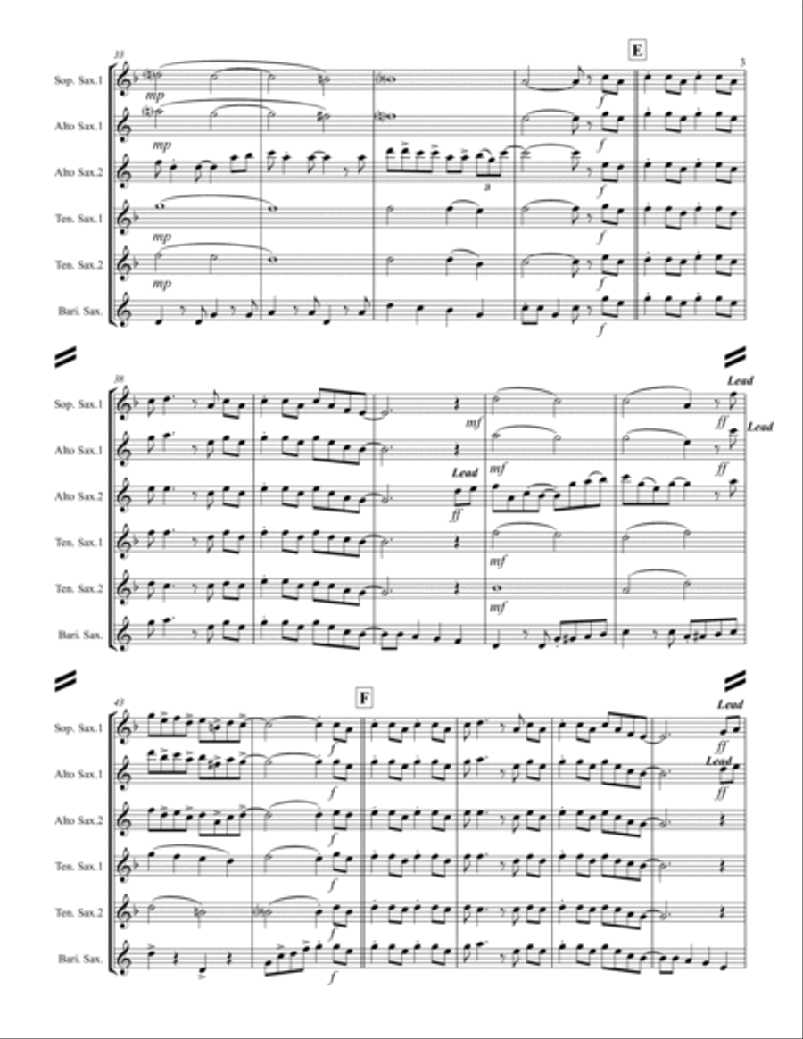 A Marshmallow World Saxophone Quintet scores gallery preview page 4
