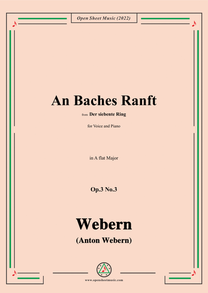 Webern-An Baches Ranft,Op.3 No.3,in A flat Major image number null