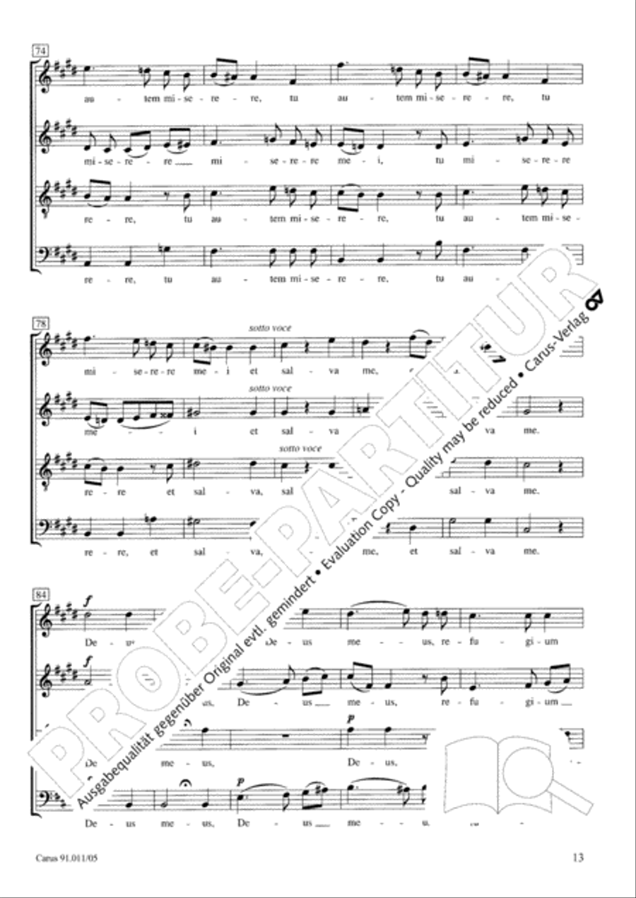 Two Motets (Zwei Motetten) Choir scores gallery preview page 14