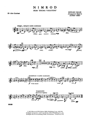 Nimrod (from Elgar's Variations): E-flat Alto Clarinet
