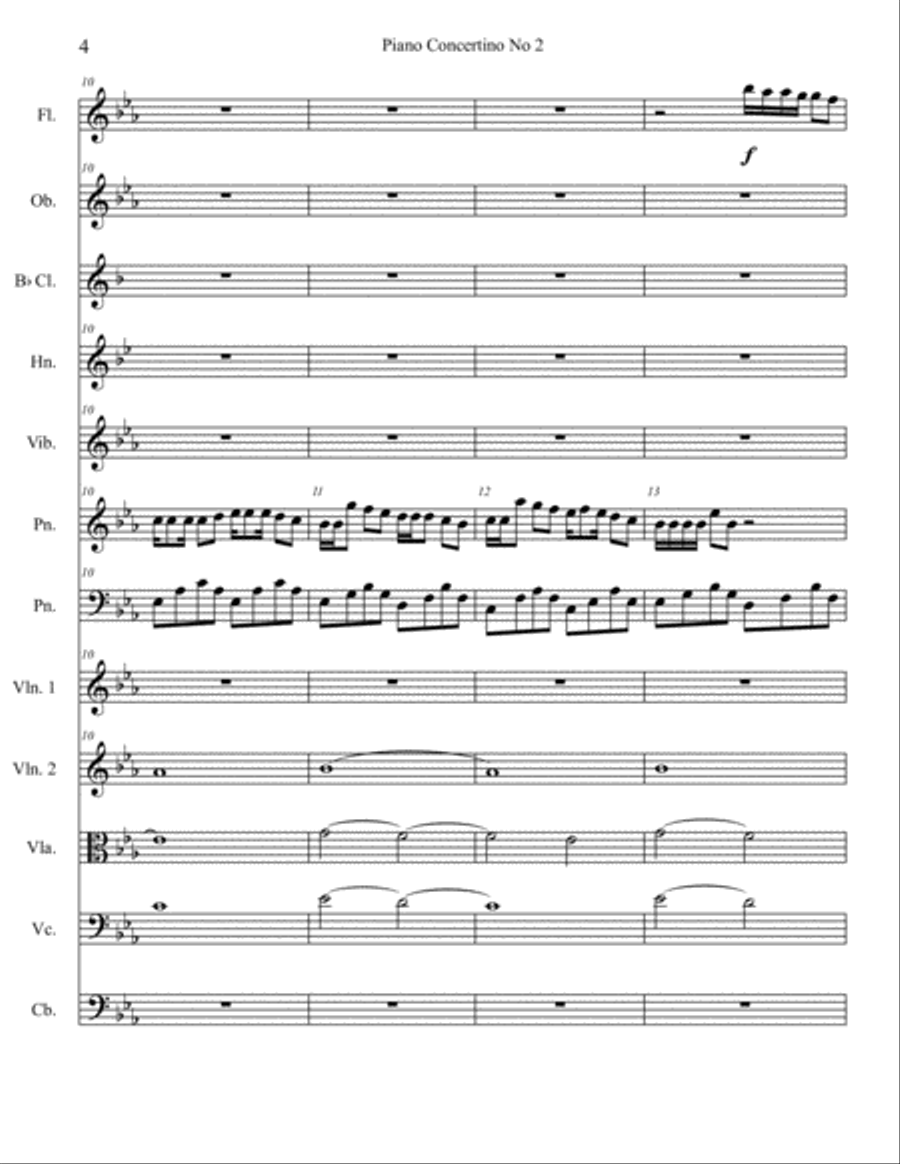 Piano Concertino No 2 Jozef Sebastian String Orchestra scores gallery preview page 4