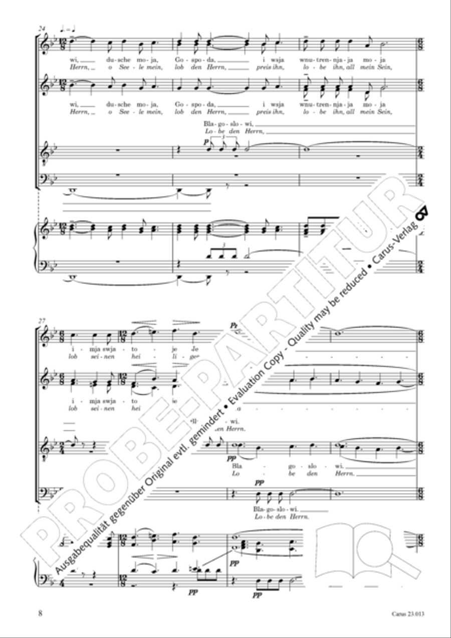 Liturgy of St. John Chrysostom op. 31 for mixed choir a cappella (Chrysostomos-Liturgie op. 31 fur Chor a cappella mit singbarem deutschem Text)